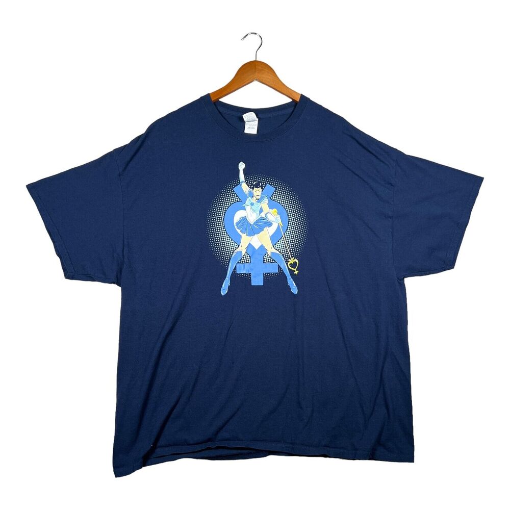 Freddie Mercury' Pile Sailor Moon Blue Queen Rare Rock Hipster Indie T Shirt 3XL